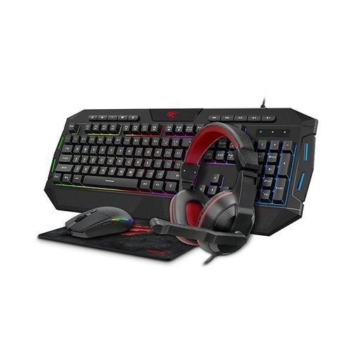 Havit Pack gaming Souris, Clavier, Casque et Tapis