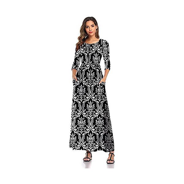 SHELY Women's Floral Print Maxi Dresses