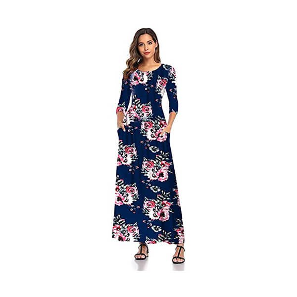 SHELY Women's Floral Print Maxi Dresses